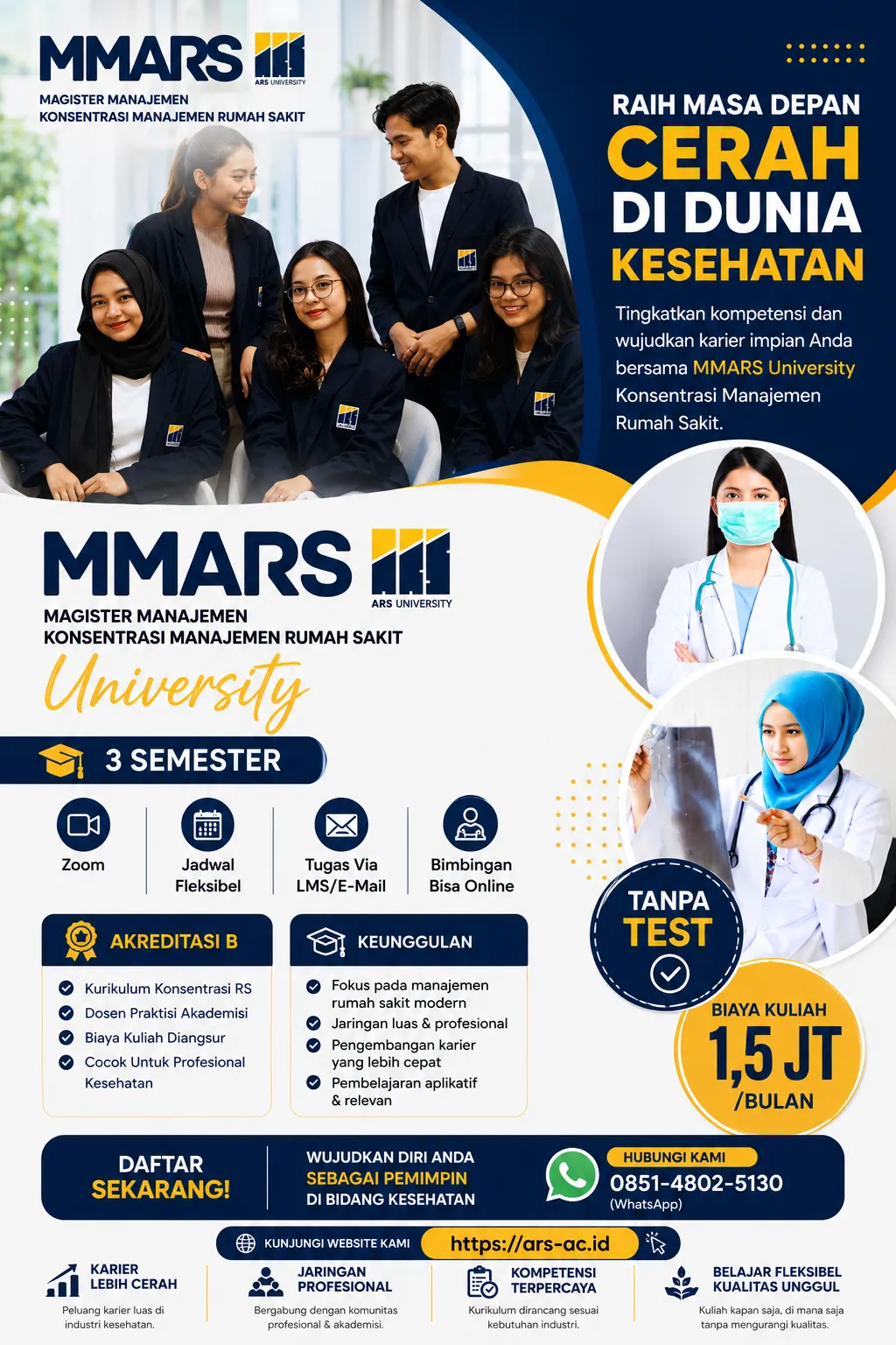 Biaya kuliah S2 MMRS mulai 1 jutaan per bulan